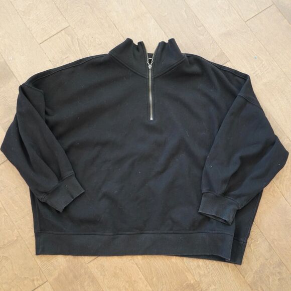 Athleta Forever Fleece 1/2‎ Zip High Hip Sweatshirt Size 3X - Picture 6 of 9